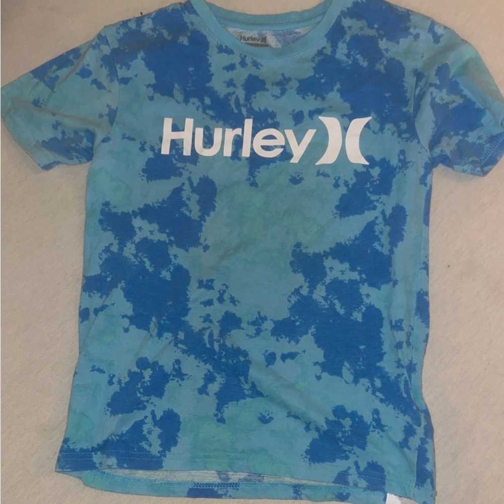 Kids Size 10-12 Hurley Light Blue Graphic Tee